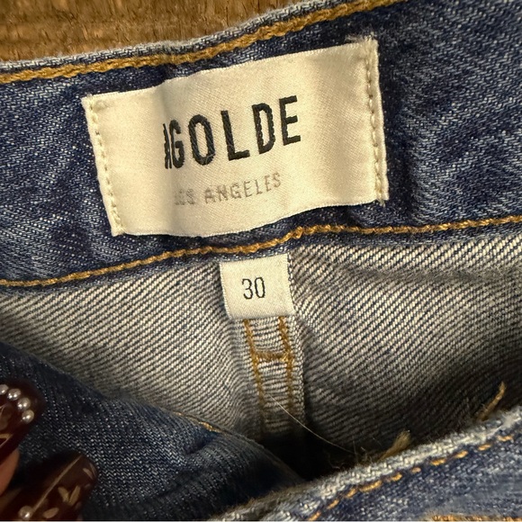 AGOLDE PARKER JEANS SURREAL Blue Ankle Cropped denim NWT 30 - Picture 9 of 9